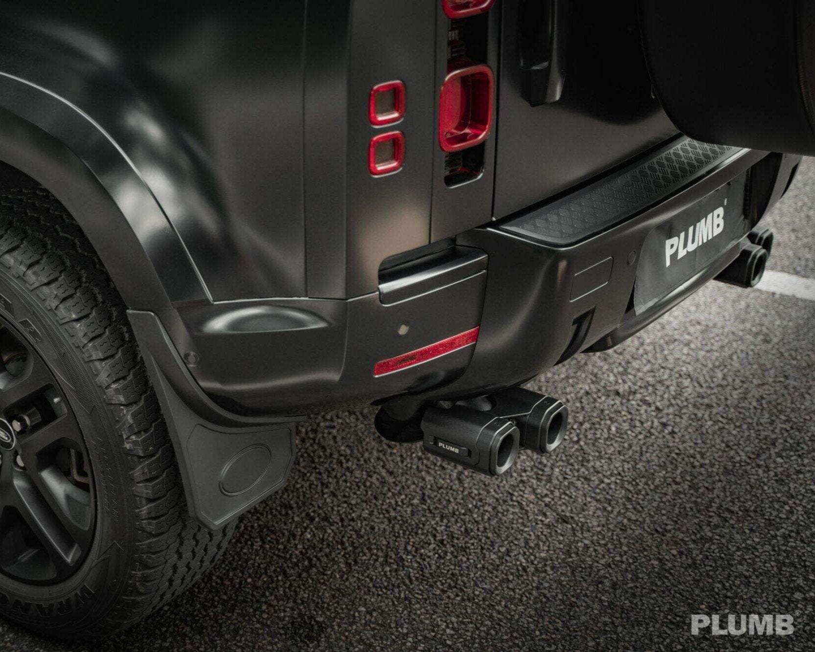 PLUMB M-One Series Exhaust Tip Rear Bumper Diffuser for Land Rover Defender 110/130 (2020-2025)