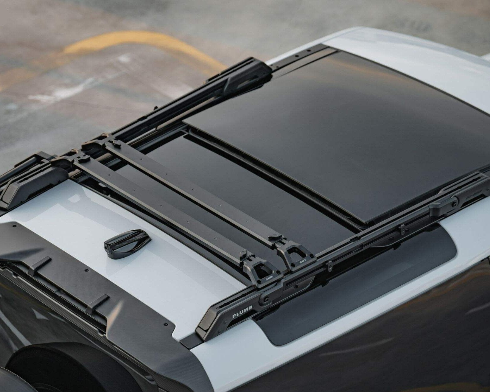2020-2025 Land Rover Defender 90 PLUMB M-One Series Aluminum Adjustable Roof Rack with Wind Deflector
