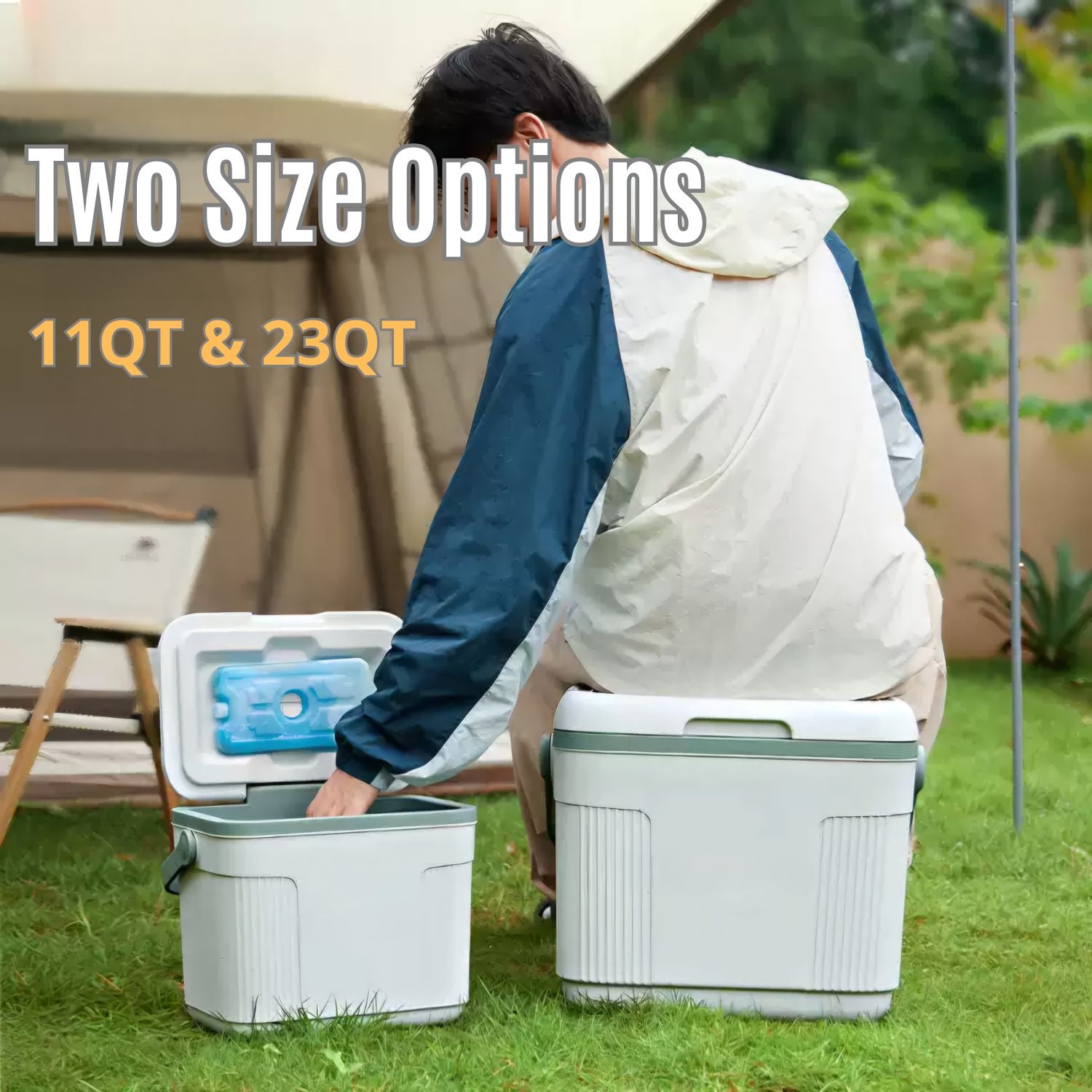 10QT / 23QT Cooler Box – PU Foam Insulation, Ice Pack Included