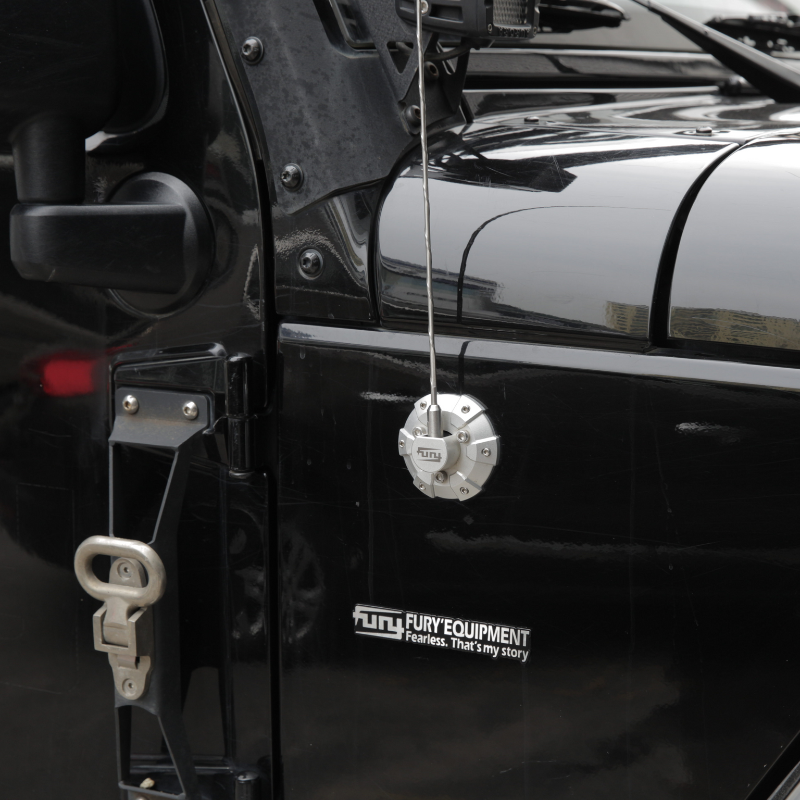 2007-2023 Jeep Wrangler JK, JL & Gladiator JT FURY Antenna Base Cover – Aluminum-Magnesium Alloy Antenna Mount Cap