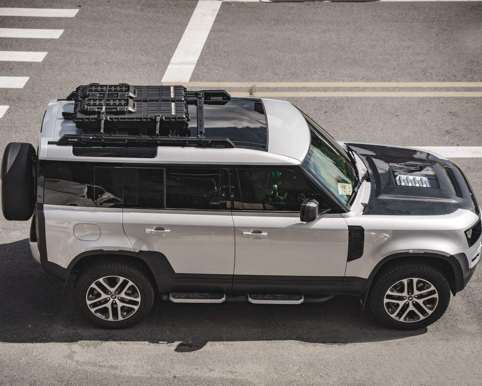 2020-2025 Land Rover Defender 110 PLUMB M-One Series Sliding Roof Rack – Aluminum-Magnesium Alloy Cargo Rack