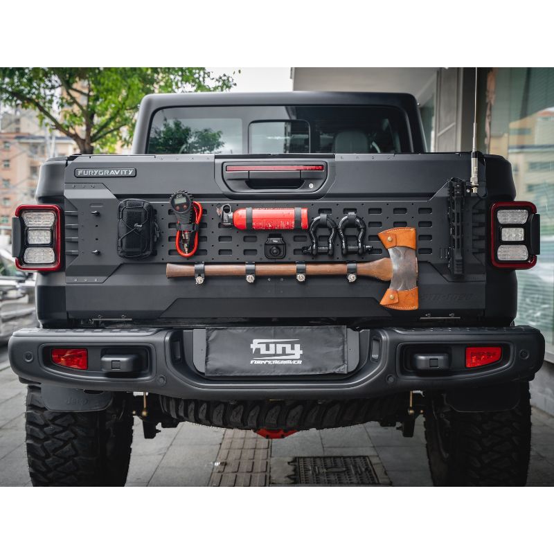 For 2020-2024 Jeep Gladiator JT FURY Tailgate MOLLE Panel – Aluminum Tool Organizer