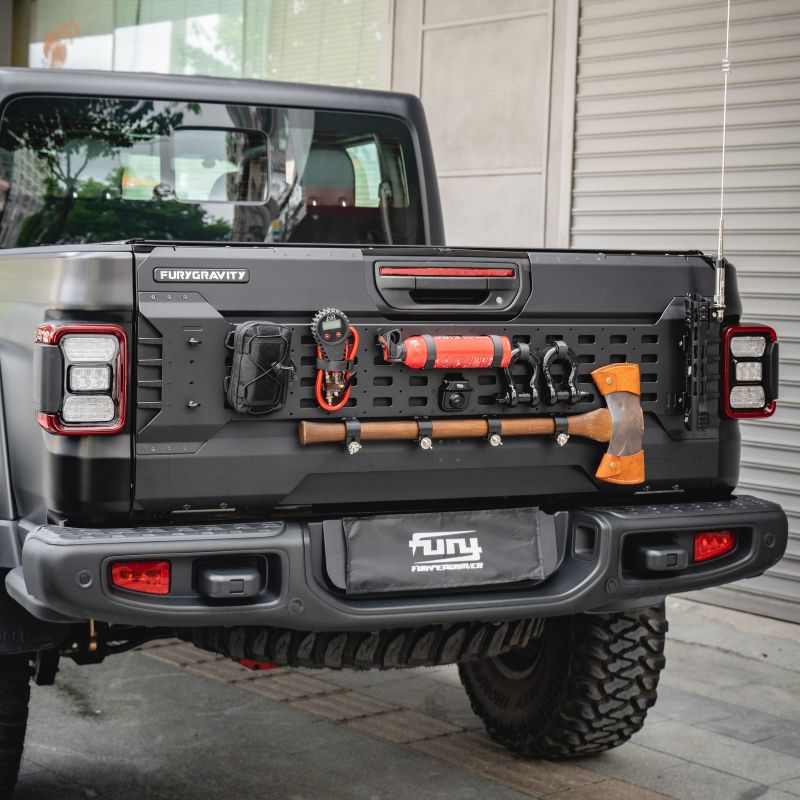 For 2020-2024 Jeep Gladiator JT FURY Tailgate MOLLE Panel – Aluminum Tool Organizer