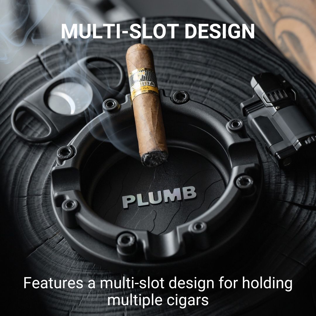 PLUMB Industrial Style Cigar Ashtray – Premium Aluminum-Magnesium Alloy with Handcrafted Finish